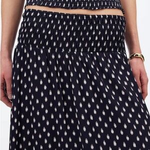 NWT Madewell Navy and White Polka Dot Skirt
